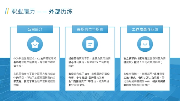 蓝色商务风述职报告PPT