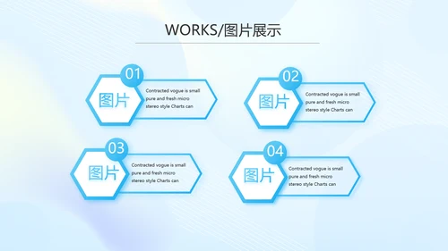 蓝色大气公司产品介绍图片展示PPT动态模板