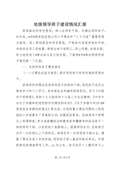 处级领导班子建设情况汇报 (2).docx