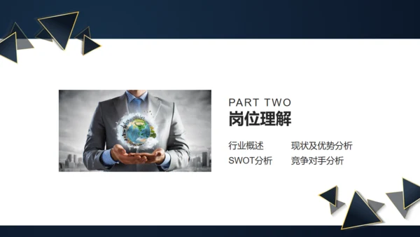 三角形岗位竞聘述职报告通用PPT模板