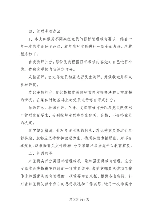 局党总支党员分类目标管理实施意见 (3).docx