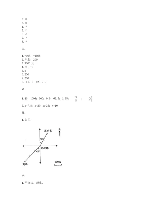 苏教版六年级数学小升初试卷附参考答案【综合卷】.docx