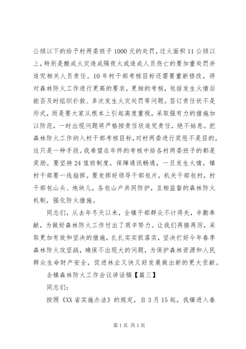 全镇森林防火工作会议讲话稿.docx