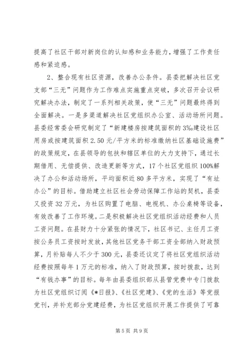 社区党建工作的考察材料.docx