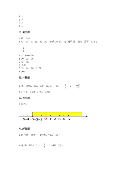 北师大版小学数学六年级下册期末检测试题及答案【易错题】.docx