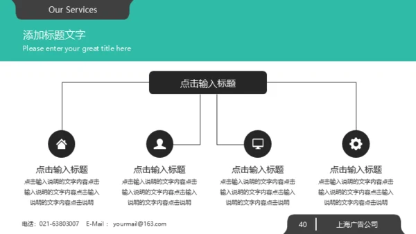 绿色系大气欧美商务风企业宣传通用PPT模板