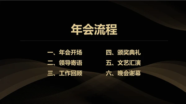 黑色商务风都市企业年会盛典PPT模板