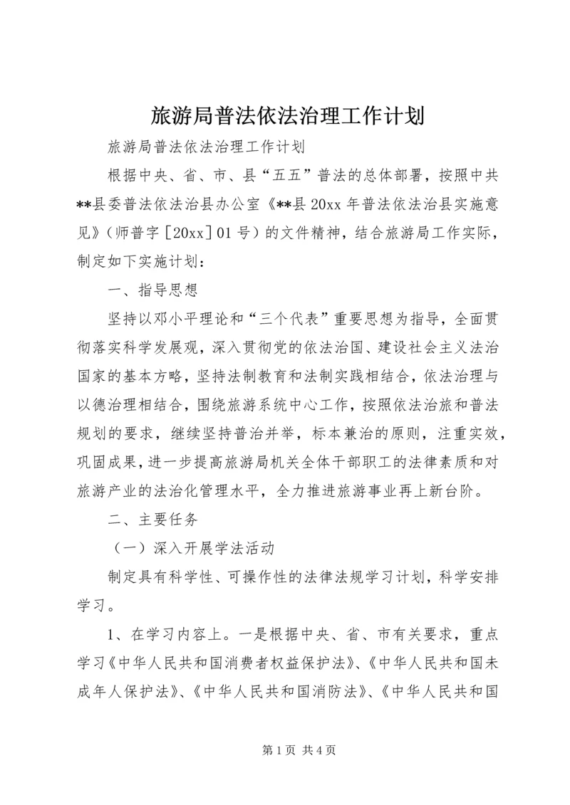 旅游局普法依法治理工作计划.docx