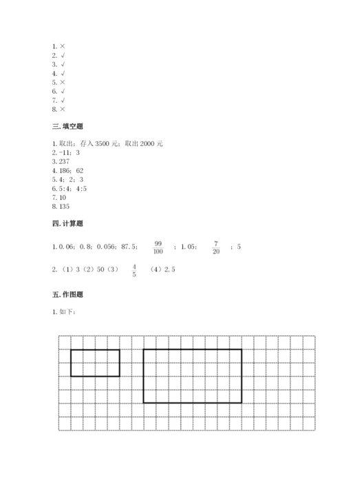 北京版小学六年级下册数学期末综合素养测试卷附参考答案（典型题）.docx