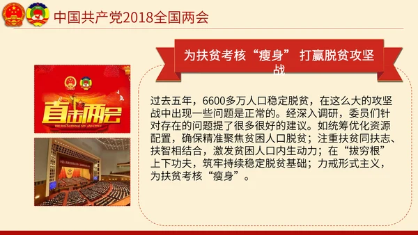 聚焦两会奋进新时代PPT模板