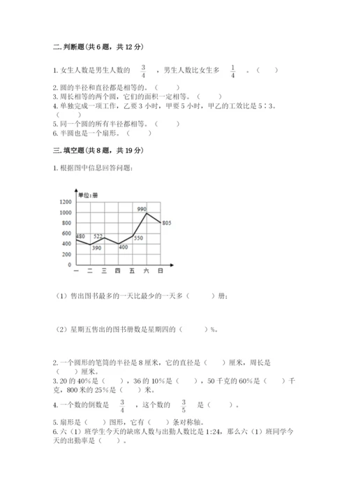 小学数学六年级上册期末模拟卷及参考答案【精练】.docx