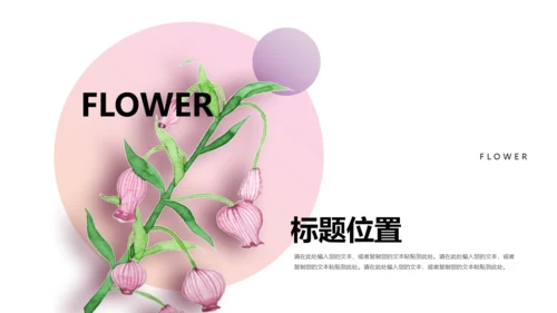 花艺花卉鲜花预定通用PPT模板