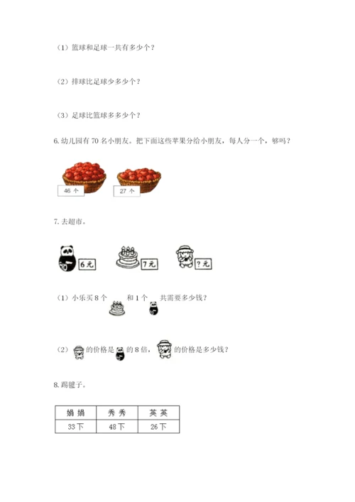 小学二年级数学应用题大全及参考答案【突破训练】.docx