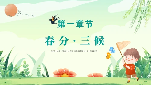 二十四节气春分春天来了通用PPT模板