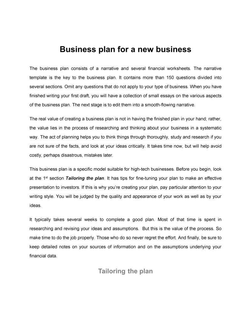 Businessplantemplate全英商业综合计划书模板.docx