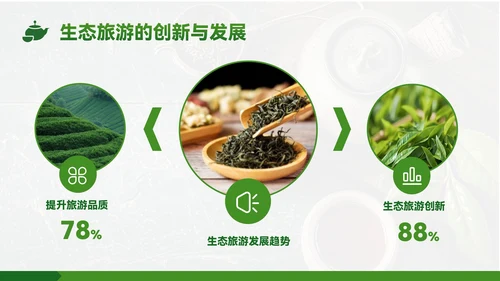 绿色质感风茶乡之旅的生态魅力PPT模板