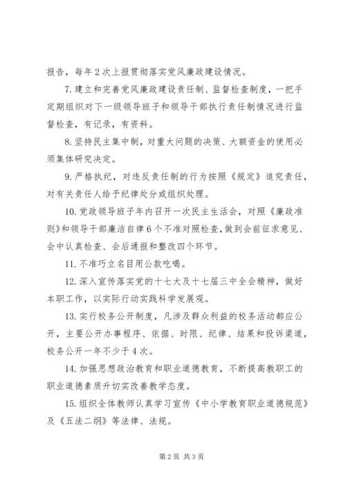 学校党风廉政建设目标管理责任书 (2).docx