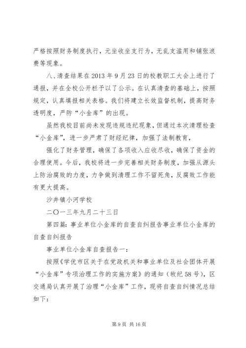 学校小金库的自查报告.docx
