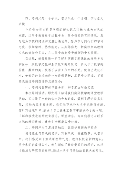 初中数学研修心得体会.docx