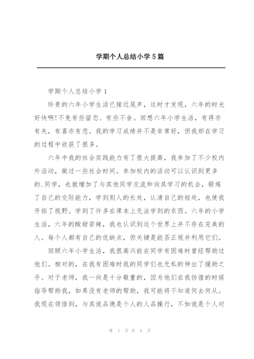 学期个人总结小学5篇.docx