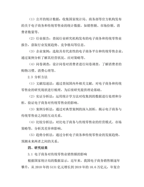 电子商务的发展对传统零售业的影响