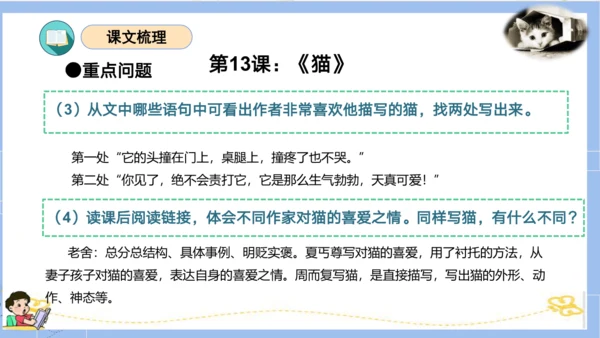 统编版四年级语文下册单元复习第四单元（复习课件）