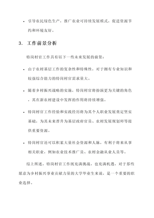特岗村官工作内容