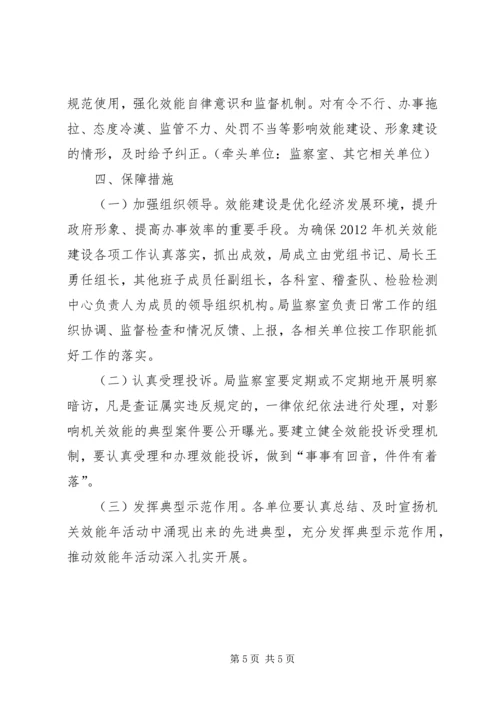 质监局效能建设指导方案.docx