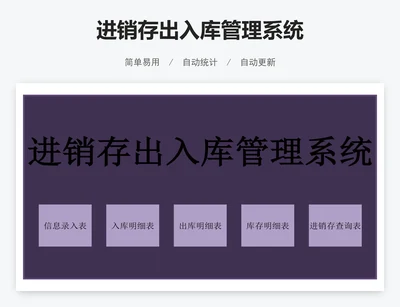 进销存出入库管理系统