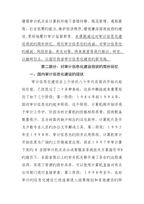 现代审计信息化问题专题研究报告.docx