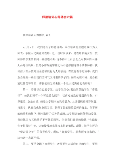 师德培训心得体会六篇.docx