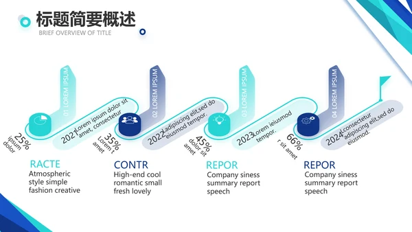 蓝色医疗公司宣传年终工作总结动态PPT模板