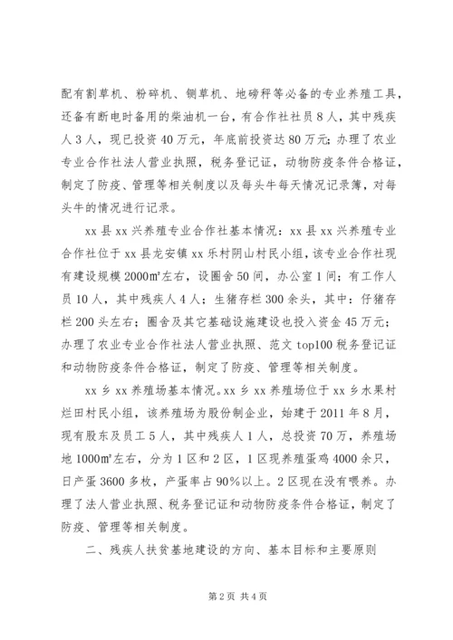 某县残疾人扶贫基地建设情况调研报告.docx