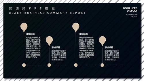 黑色商务风工作总结汇报PPT模板