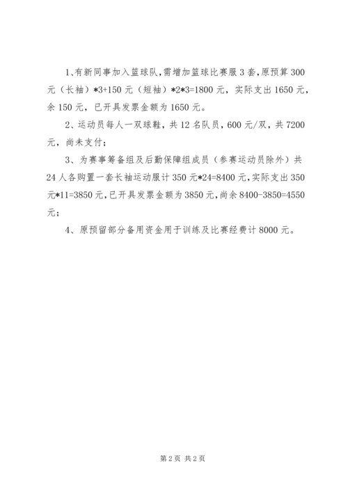 球衣球鞋购置申请报告.docx