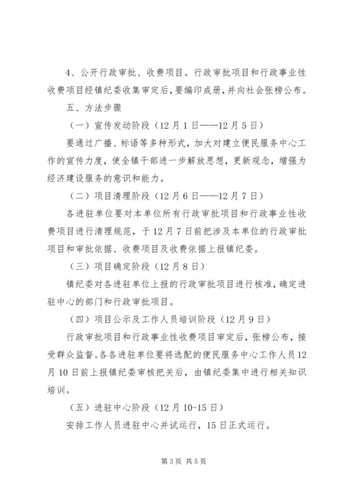 镇便民服务中心建设工作实施方案 (4).docx