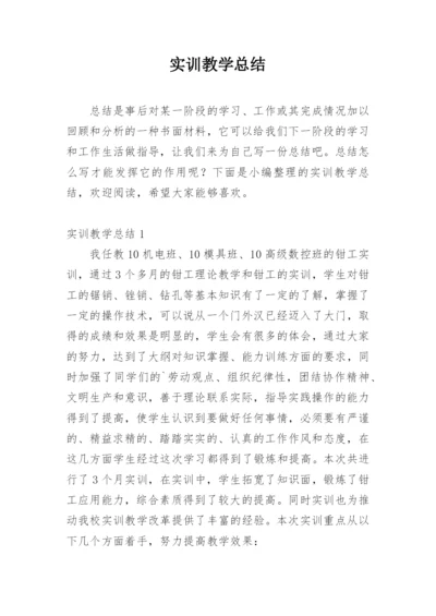 实训教学总结.docx
