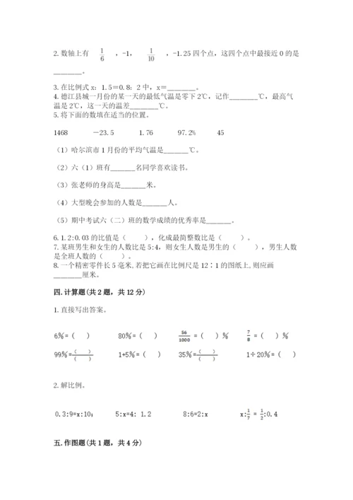 冀教版小学六年级下册数学期末综合素养测试卷及答案（网校专用）.docx