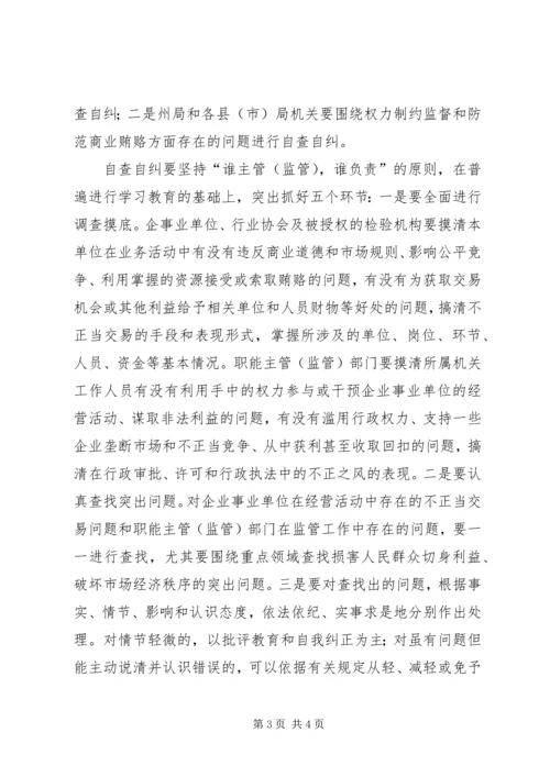 自治州质监局治理商业贿赂专项工作实施方案 (3).docx