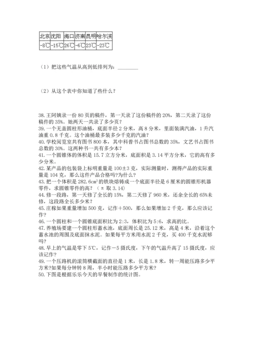 六年级小升初数学解决问题50道附答案（综合题）.docx