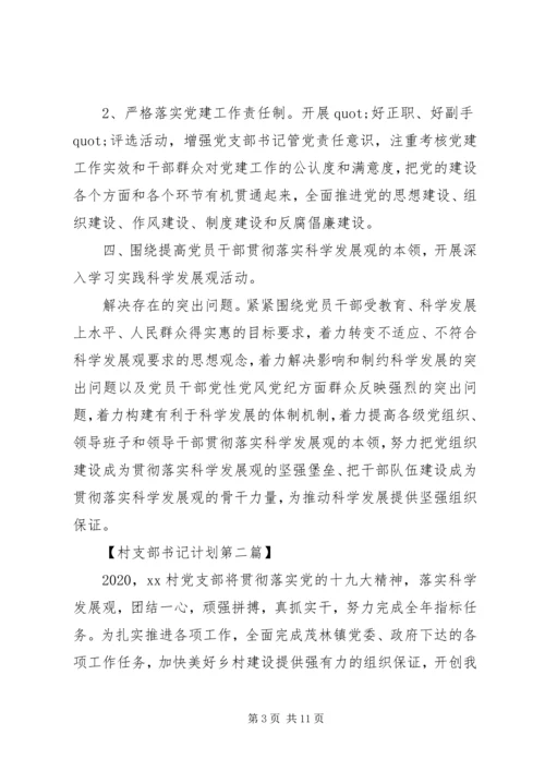 村支部书记XX年工作计划精选范文.docx