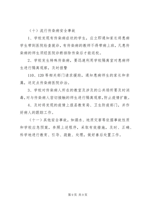 金狮中学突发事件应急处理预案.docx