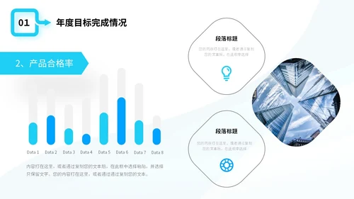 简约形状商务风2024年生产部年终工作总结商务通用PPT年终总结