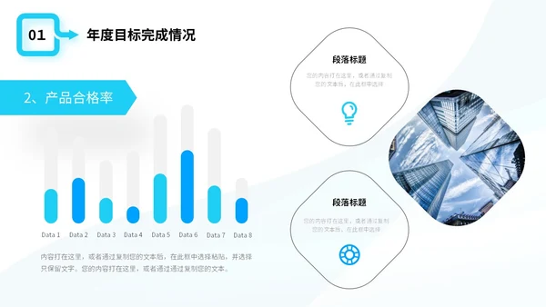 简约形状商务风2024年生产部年终工作总结商务通用PPT年终总结