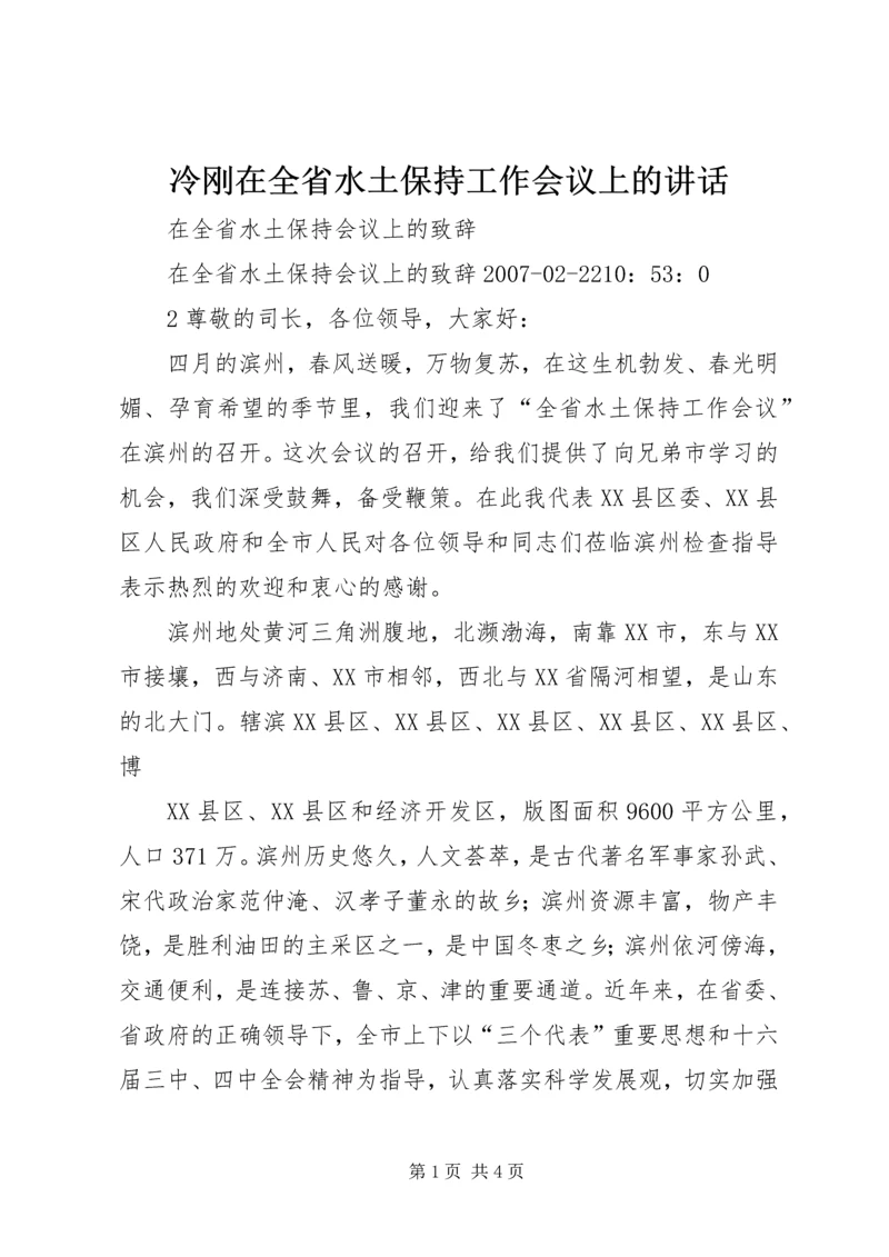 冷刚在全省水土保持工作会议上的讲话.docx