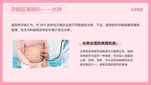 粉色简约高危妊娠及五色管理PPT模板宣传PPT动态PPT