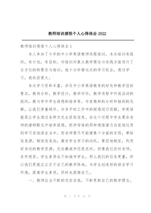 教师培训感悟个人心得体会2022.docx