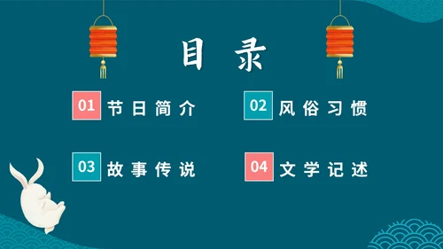 卡通手绘传统佳节中秋节科普主题教育PPT模板