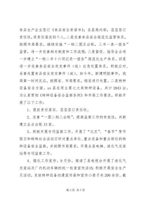 县质监局工作报告 (2).docx