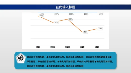 蓝色简约风框架总结汇报PPT模板